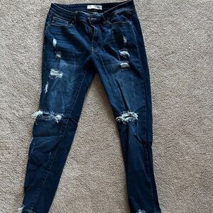 KanCan Dark Indigo Ripped Jeans